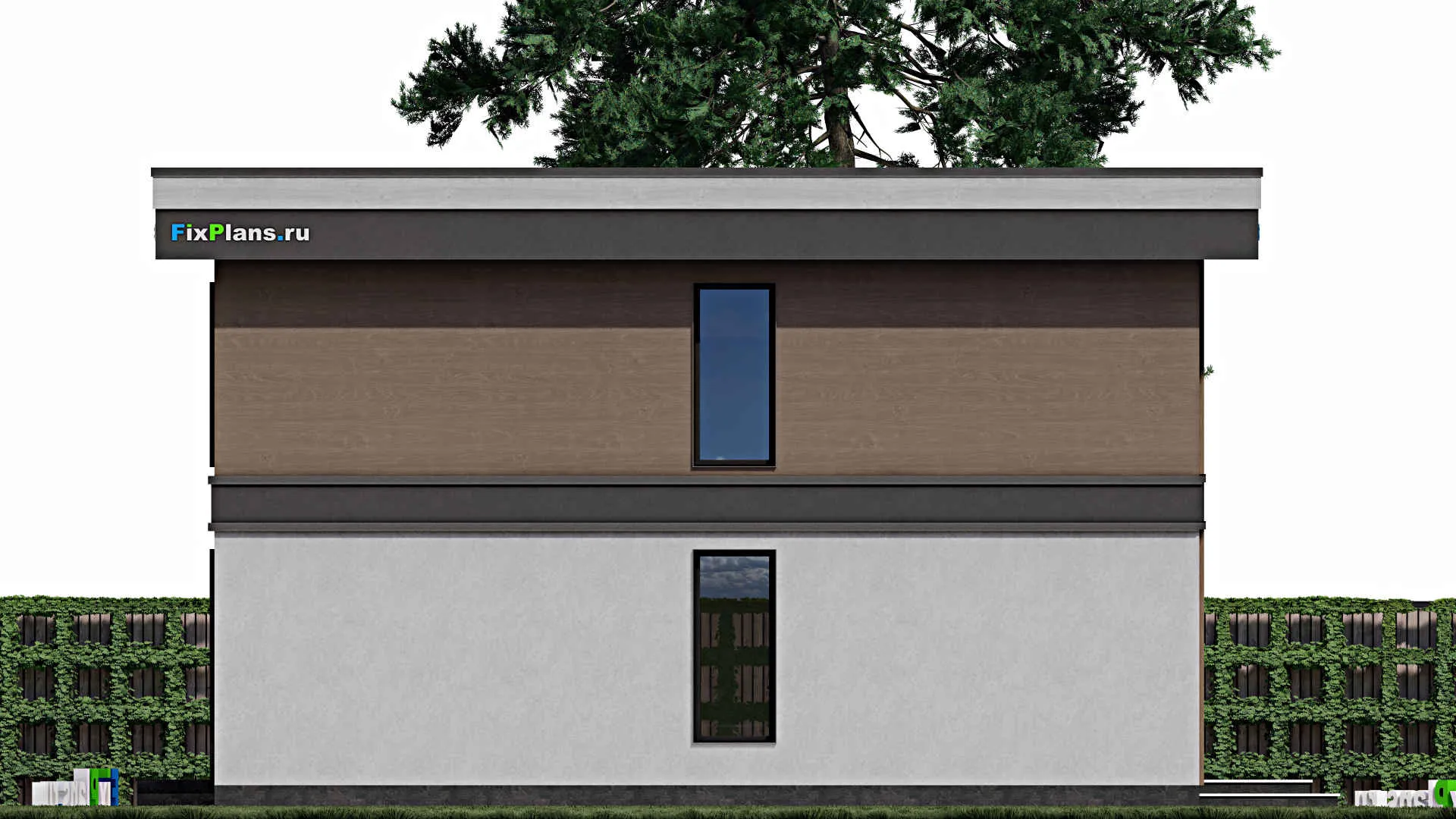 F-0791 - Проект двухэтажного дома 11 на 15, площадью 210 м² с террасой и 6 спальнями