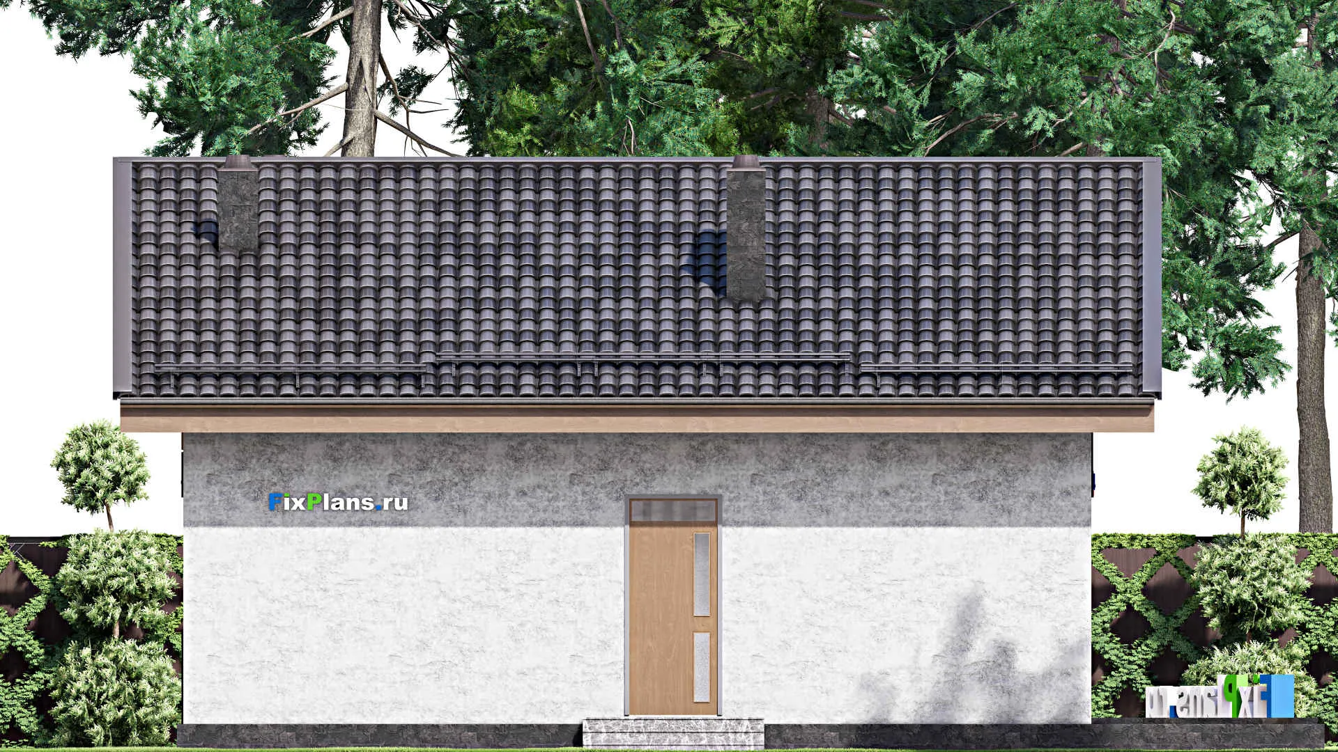 F-14534 - Проект дома с мансардой 13 на 14, площадью 160 м² с террасой и 4 спальнями