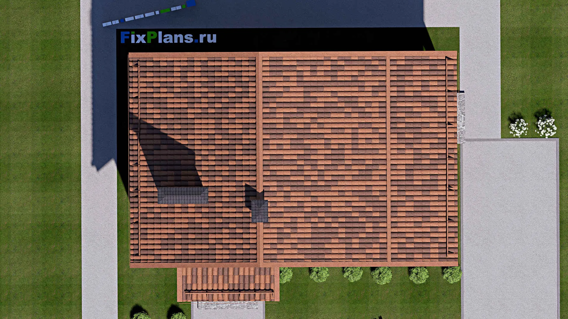 F-12563 - Проект дома с мансардой 10 на 13, площадью 130 м² с террасой и 3 спальнями