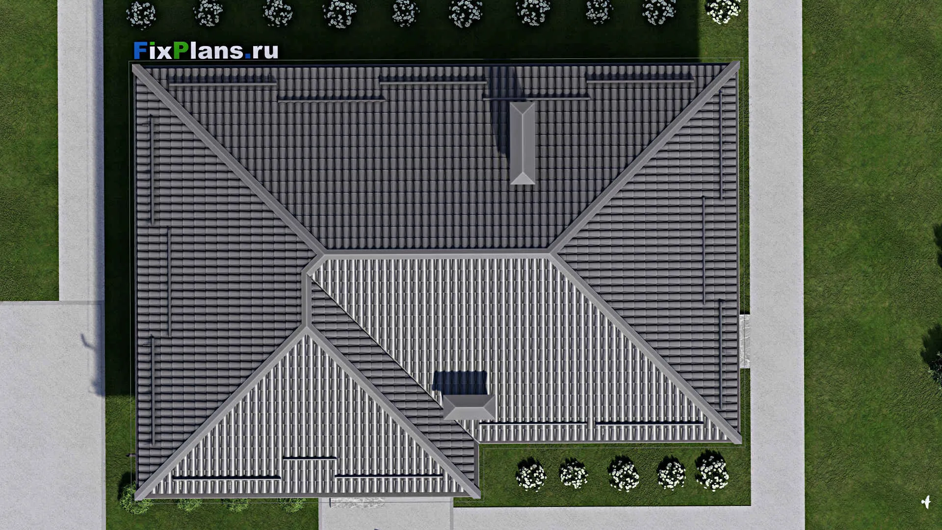 F-4472 - Проект одноэтажного дома 11 на 16, площадью 120 м² с террасой и 3 спальнями