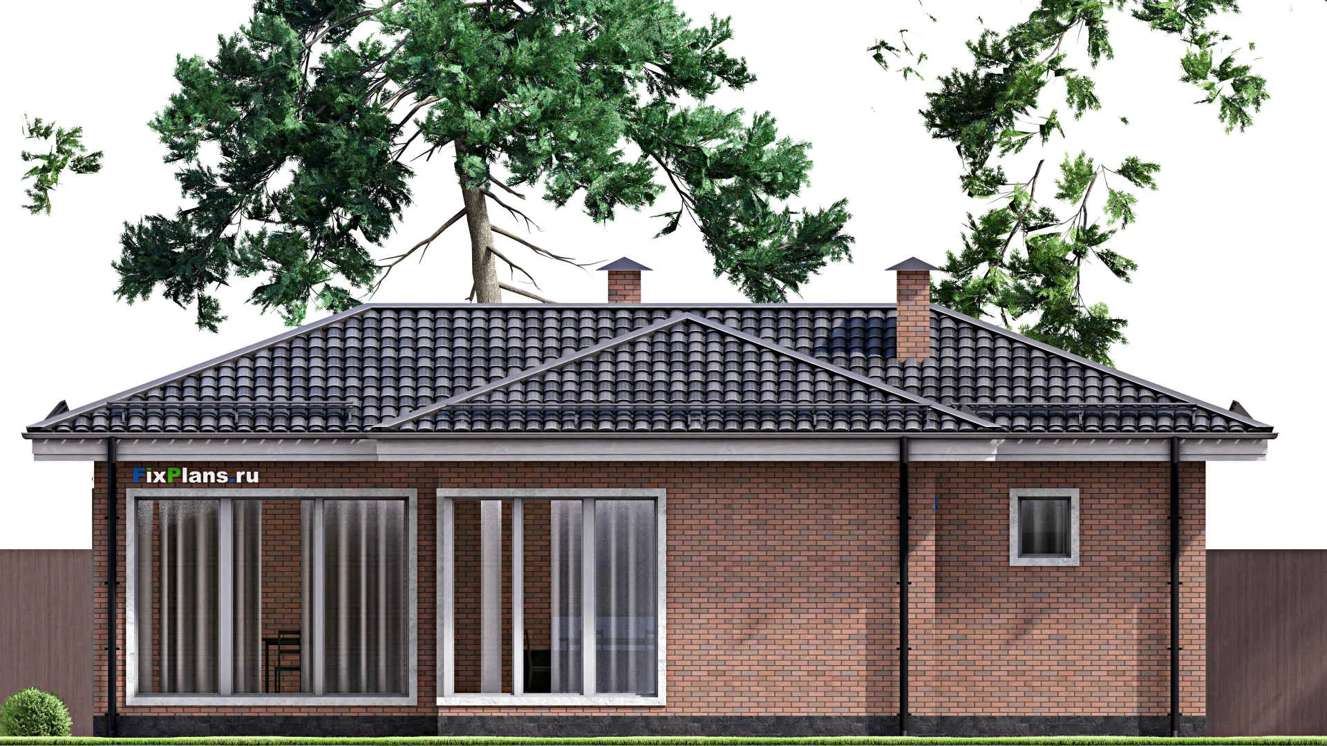 F-15560 - Проект бани 12 на 14, площадью 90 м² с комнатой отдыха, терассой и санузлом