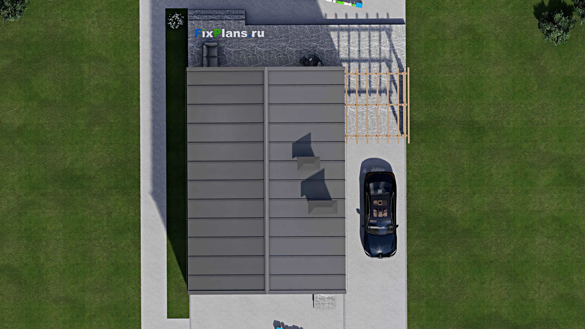 F-6020 - Проект дома с мансардой 13 на 16, площадью 220 м² с террасой, балконом и 4 спальнями