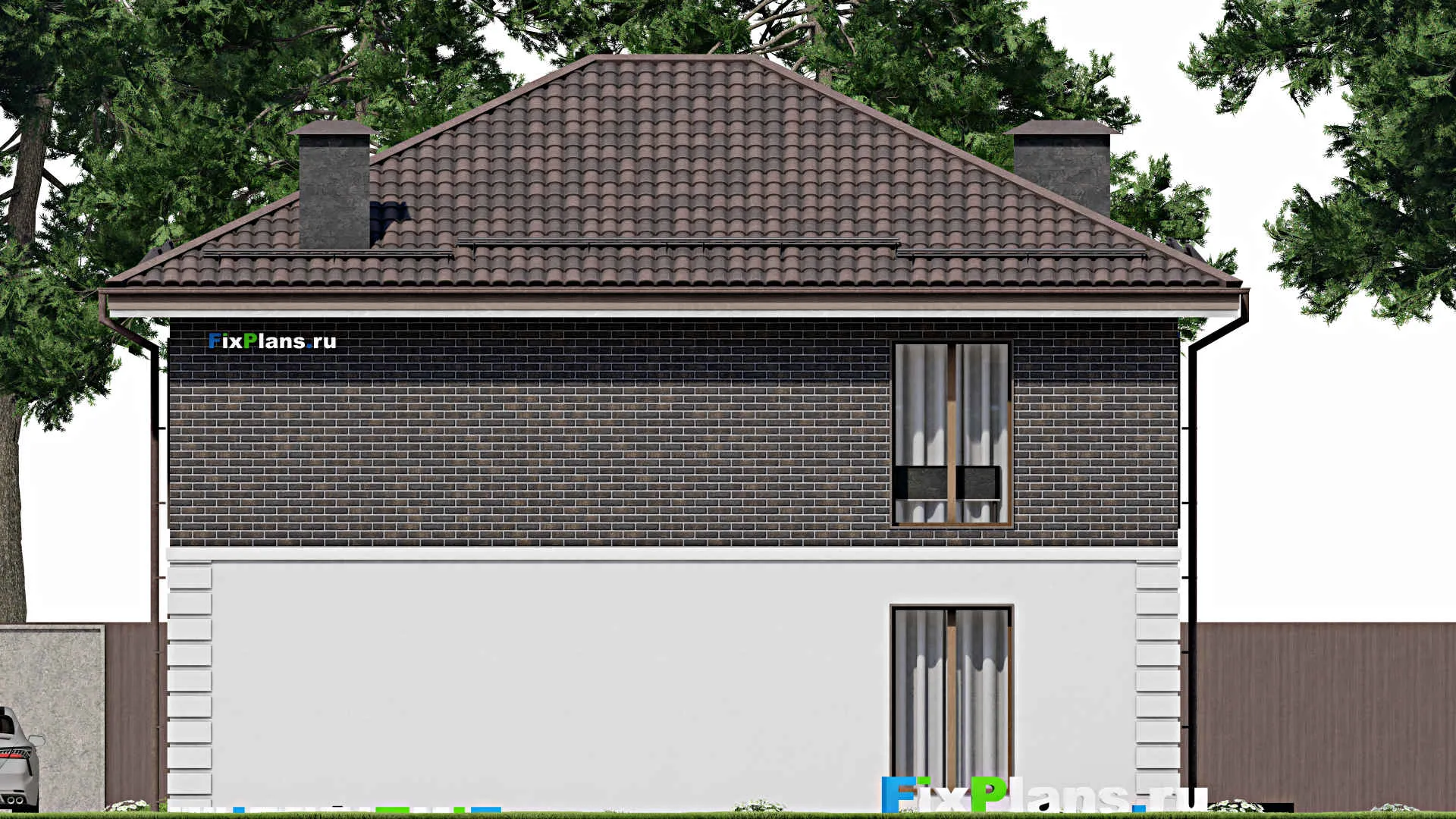 F-6110 - Проект двухэтажного дома 13 на 14, площадью 210 м² с 4 спальнями