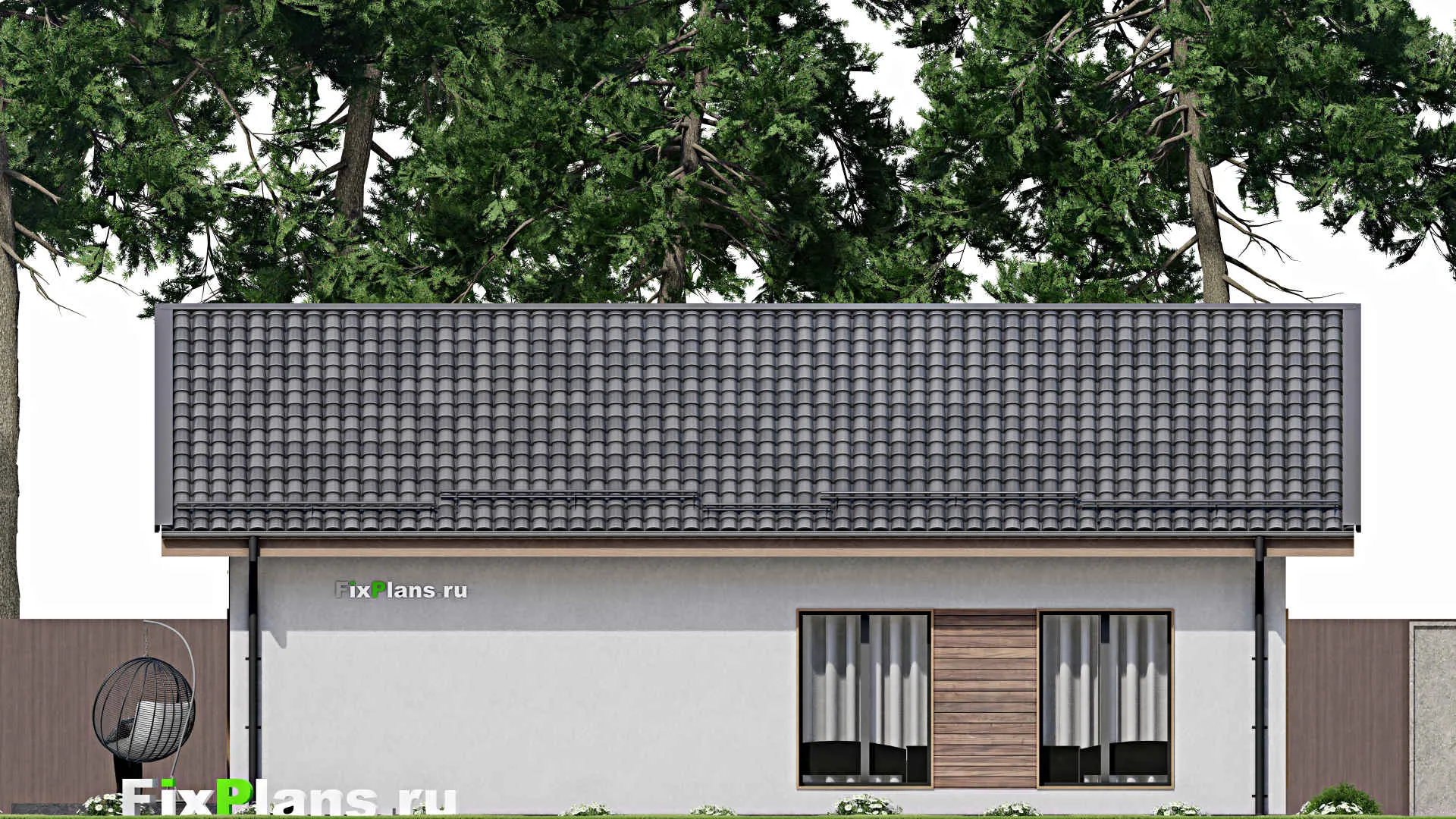 F-6614 - Проект одноэтажного дома 10 на 13, площадью 140 м² с 3 спальнями