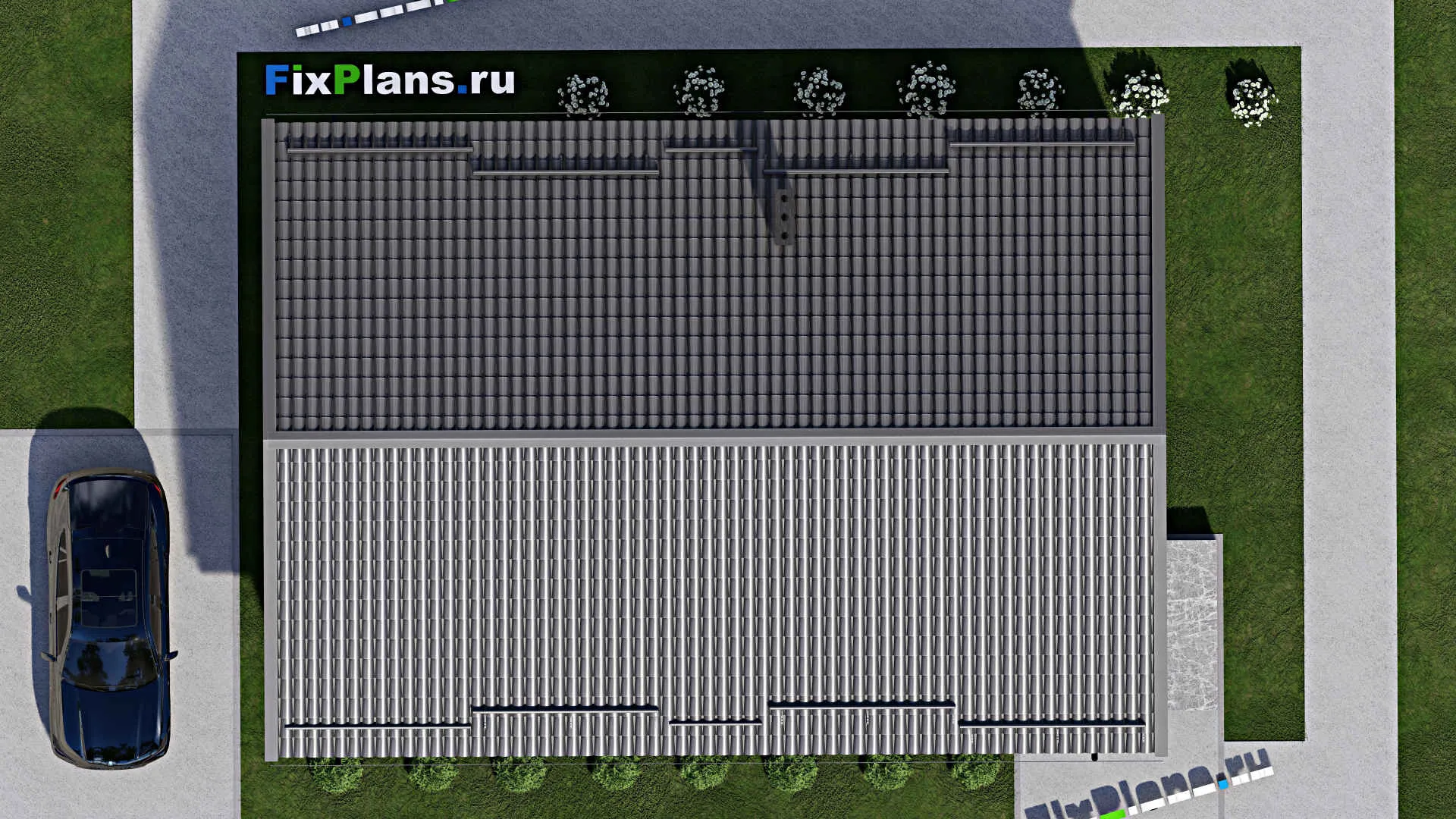 F-5147 - Проект одноэтажного дома 9 на 14, площадью 100 м² с 3 спальнями