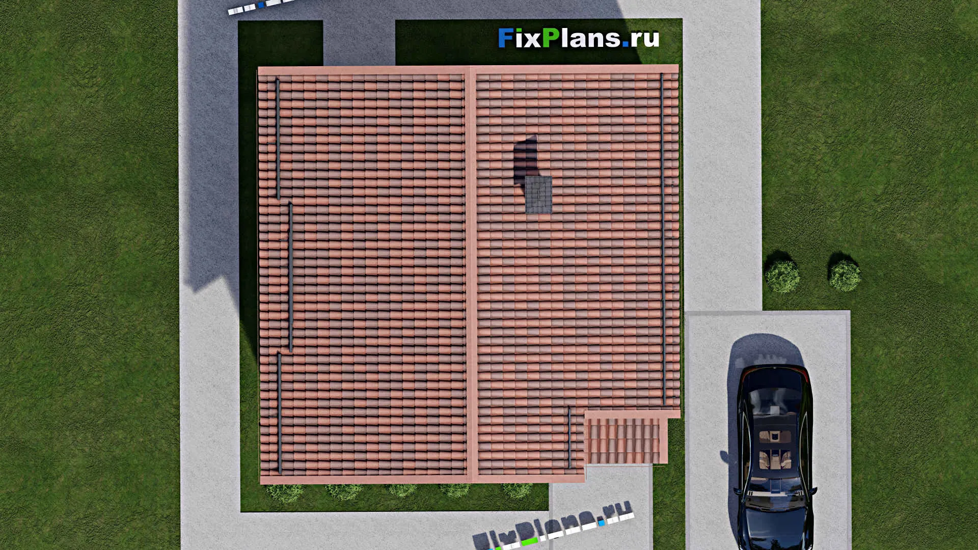 F-12374 - Проект дома с мансардой 9 на 9, площадью 120 м² с 3 спальнями