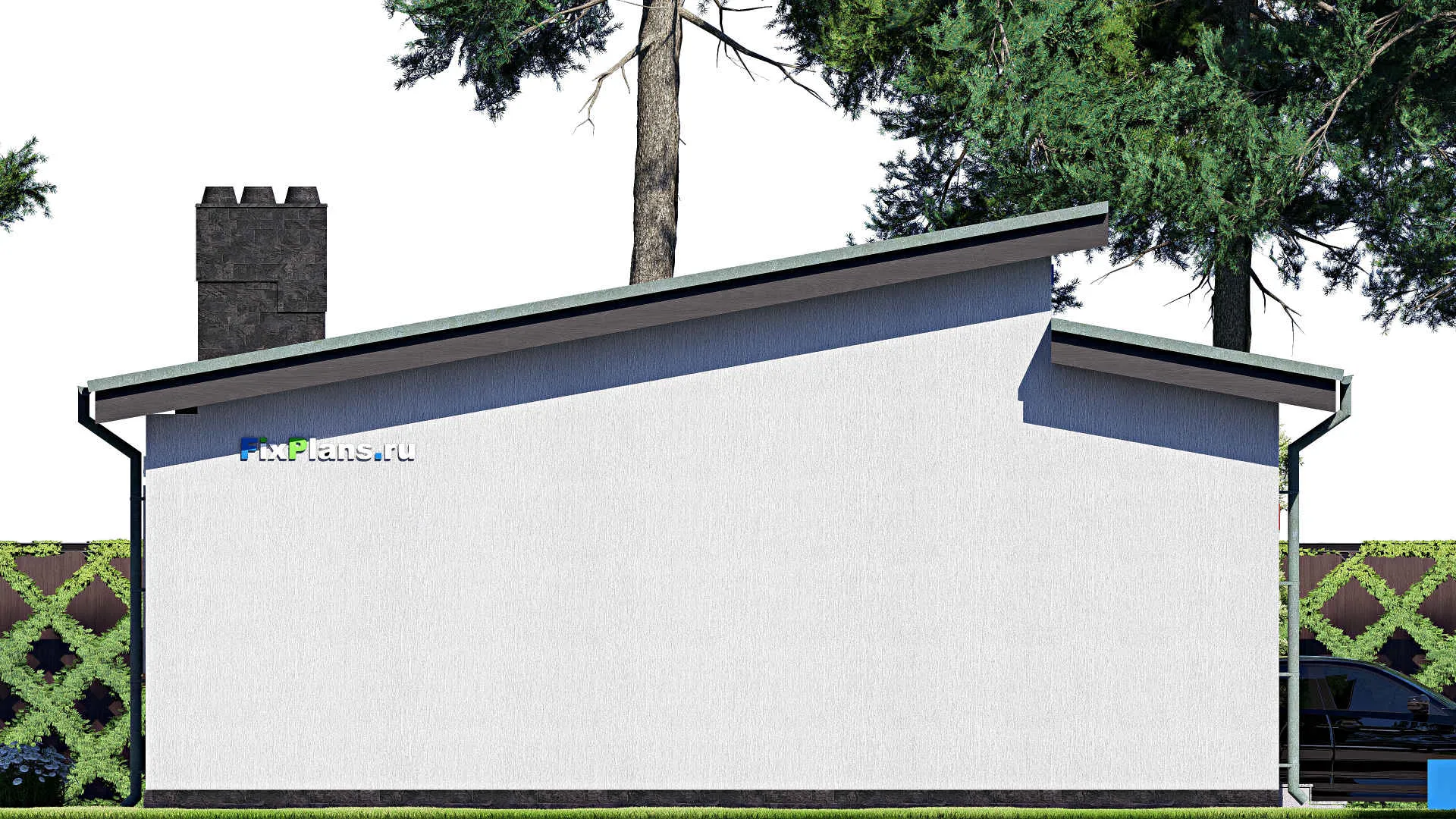 F-17522 - Проект одноэтажного дома 10 на 11, площадью 90 м² с 1 спальнями